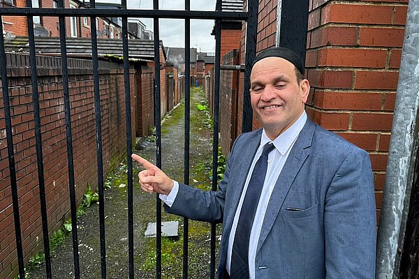 Saghir Ahmed has had this alley cleaned