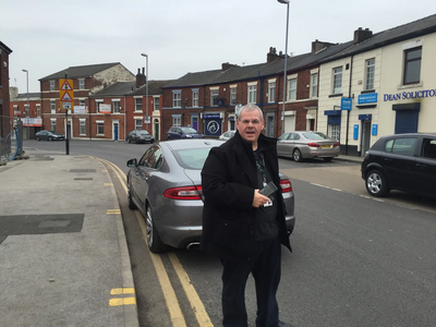 Rochdale Council Leader with his illegally parked car