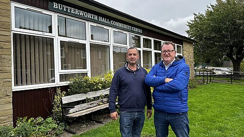 Andy and Dave at Butterworth Hall Community Centre