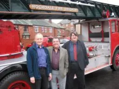 Bob Bonner – The museum’s General Manager (Left), Councillor Peter Rush (Centre), and Vice Chair of the Greater Manchester Transport Authority Keith Whitmore (Right).