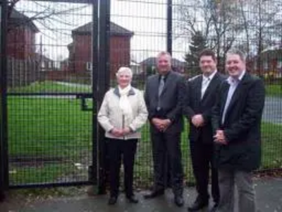 Councillors Dale Mulgrew and Pat Colclough alongside the Impact Partnership Team