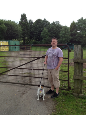 Councillor Andy Kelly and his dog Archie