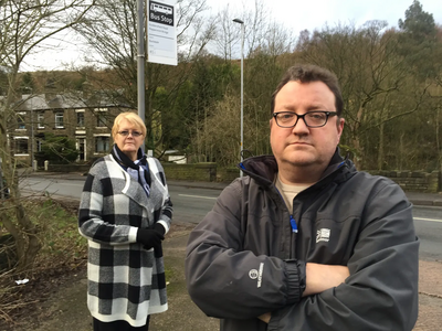 Irene Davidson and Councillor Andy Kelly are campaigning to safeguard bus services in Greater Manchester