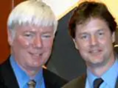 Rochdale MP Paul Rowen alongside Lib Dem Leader Nick Clegg