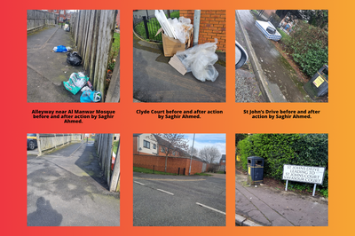 Just some of the areas Saghir Ahmed has had cleaned