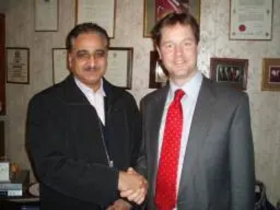 Councillor Zulf Ali alongside Leader of the Liberal Democrats Nick Clegg MP