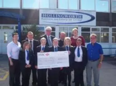 Paul Rowen MP, Councillors Irene Davidson and Peter Rush, Shaun Brown (Teacher at Hollingworth School),  Amanda Bromley (Secretary of Rochdale Hornets Rugby League Club), Mark Wynn (Chairman of the Trust at Rochdale Hornets Rugby League Club) and a f