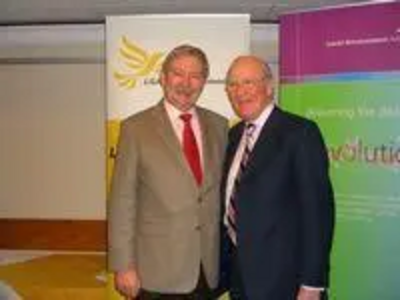 Cllr. Alan Taylor with Sir Menzies Campbell.