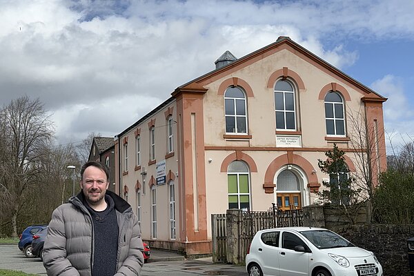 Andy Lord outside the Forum