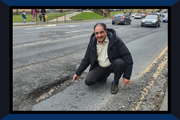 Zulfiqar at a pothole